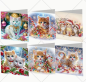 Preview: Diamond Painting 6 Stück Weihnachts-Karten-Katzen